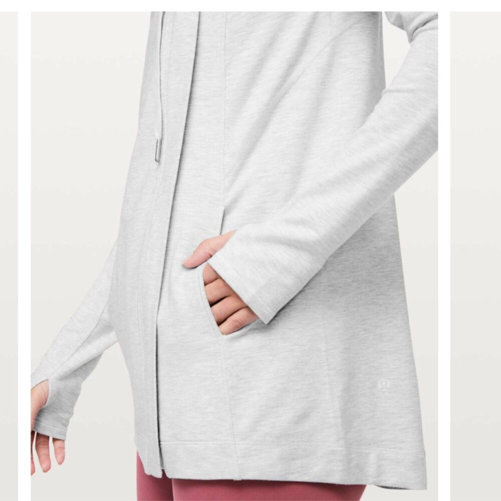 Lululemon Coast Easy Wrap Heathered Core Ultra Light Gray | SIZE: 4 - Picture 3 of 10